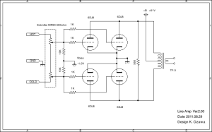 6DJ8 ラインアンプ 固定バイアス仕様: Konちゃんの虫眼鏡